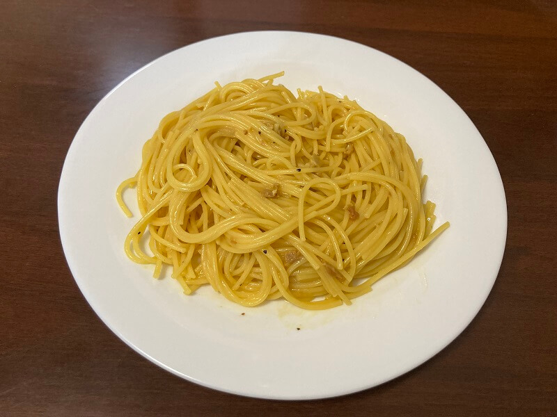 パキットで作ったパスタ