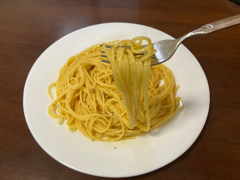 パキットで作ったパスタ