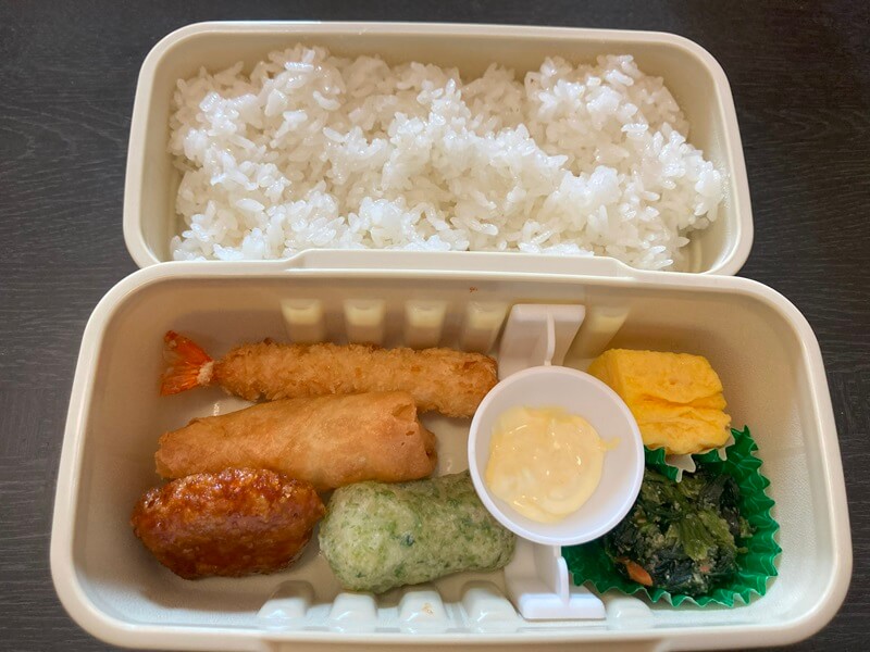 自然解凍OKの冷凍食品で作ったお弁当