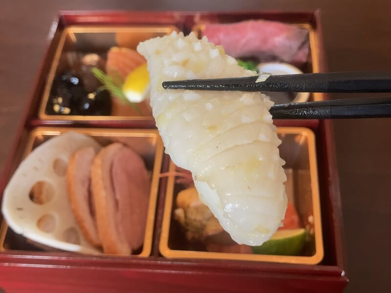 松笠烏賊の生姜ソース和え
