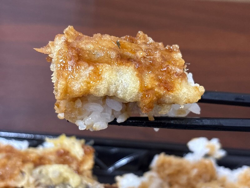 フレスタ「なが~い」魚天丼(太刀魚×煮穴子)